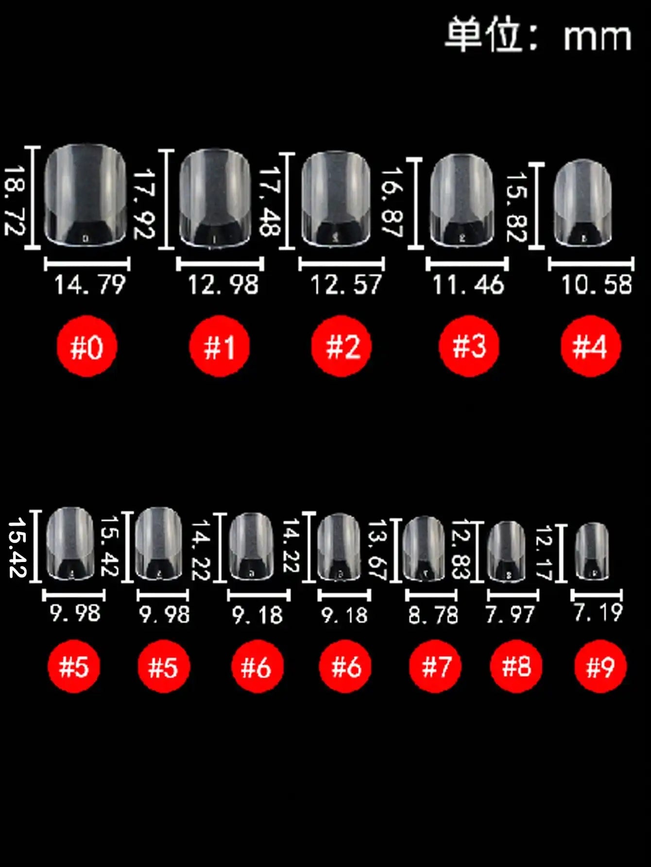 24pcs Fake Nail 12 sizes