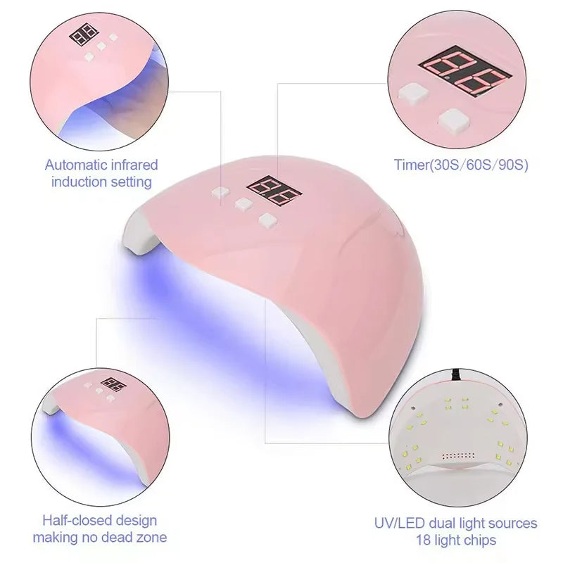 UV LED Nail Lamp Professional Nail Dryer