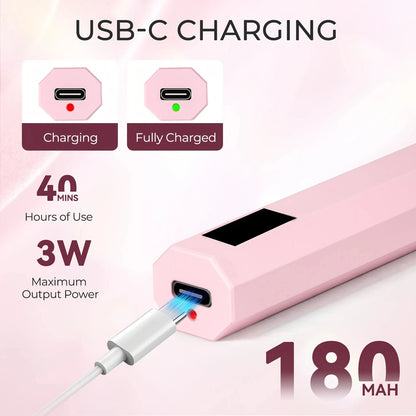 Mini UV Nail Lamp with LED Display Rechargeable Fast Gel Nail Drying Lamp