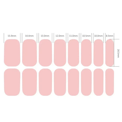 1 Sheet Semi-Cured Gel Nail Strips Waterproof