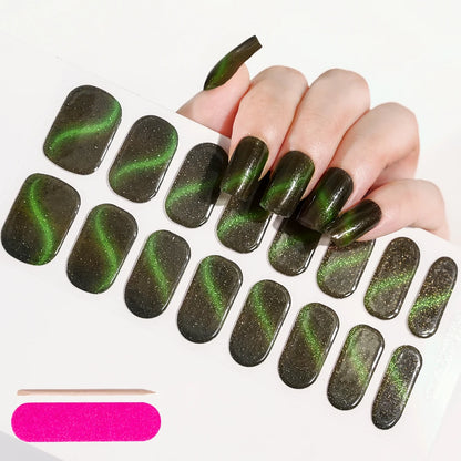 Transparent Semi Cured Gel Nail Strips Clear Nail Strengthening