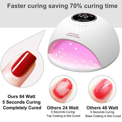 84W UV Nail Lamp UV Gel Nail Polish LED Digital Display