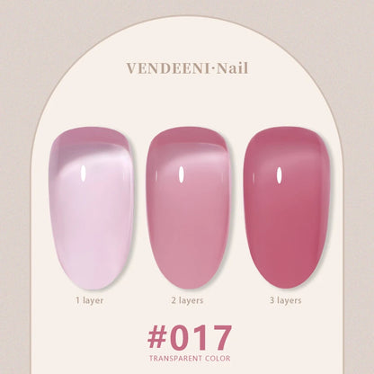 Vendeeni 24 Colors Jelly Transparent Gel Nail Polish 15ml