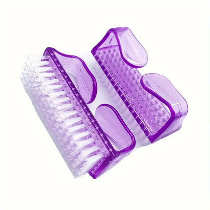 Plastic Nail Scrub Brush with Handle