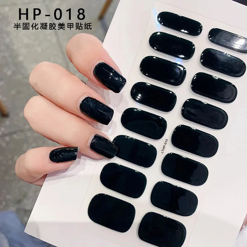 Transparent Semi Cured Gel Nail Strips Clear Nail Strengthening