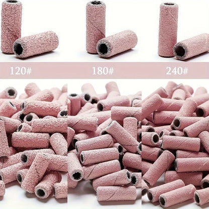 100Pcs Professional Nail Drill Sanding Bands, Bits for Manicure and Pedicure Tools