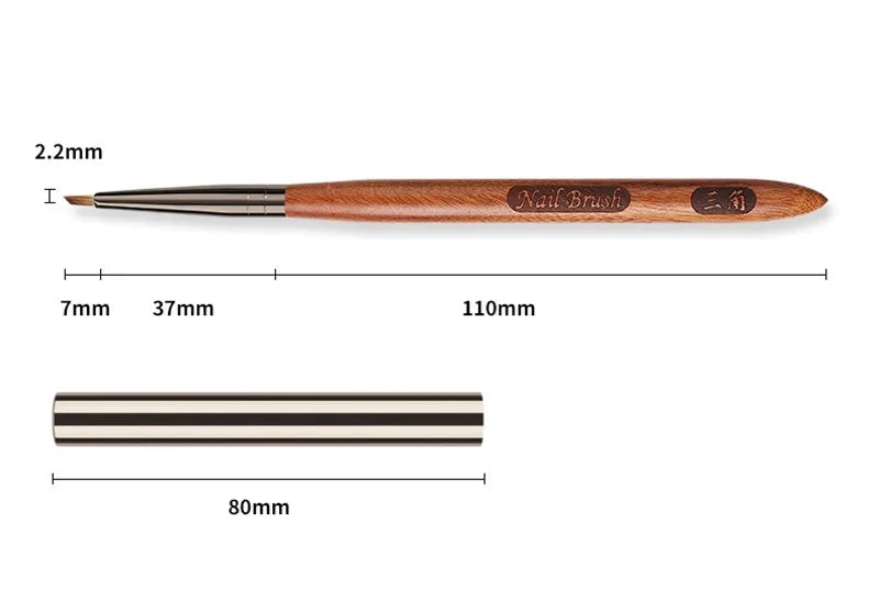 1 Pcs Triangular Brush Nails Art Brush Pen 3D