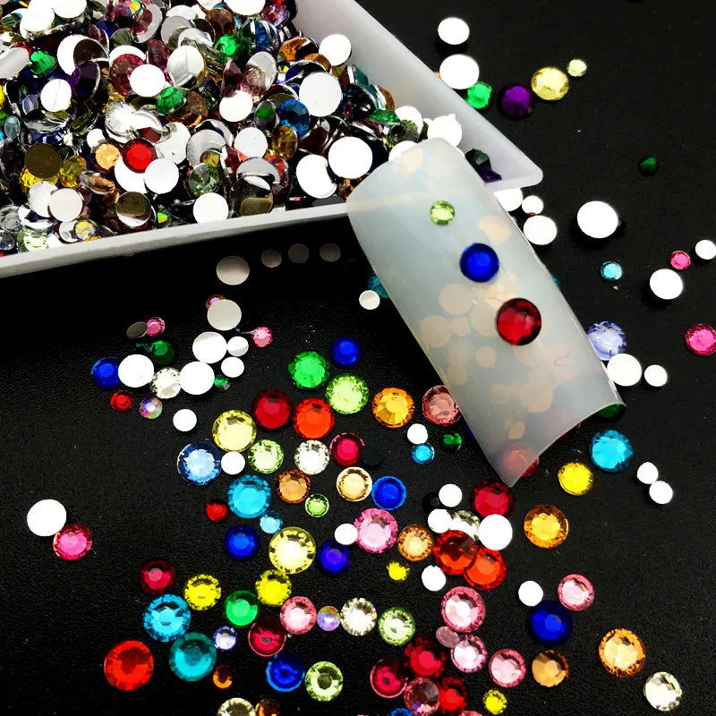 Mix Size Nail Art Colorful Rhinestones