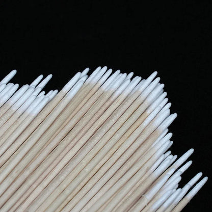 100-3000 Wood Cotton Swab Clean Sticks Nail Polish Remover