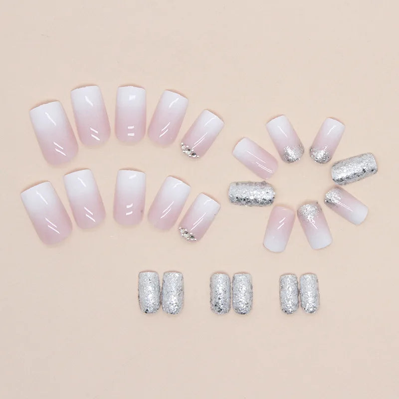 24 PCs Fake Nails with Nail Glue and Nail File