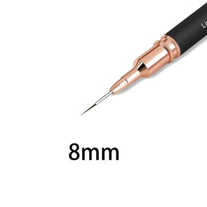 Silver Thin Nail Liner Brush 6/9/12/15/18mm