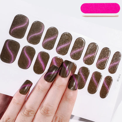 Transparent Semi Cured Gel Nail Strips Clear Nail Strengthening