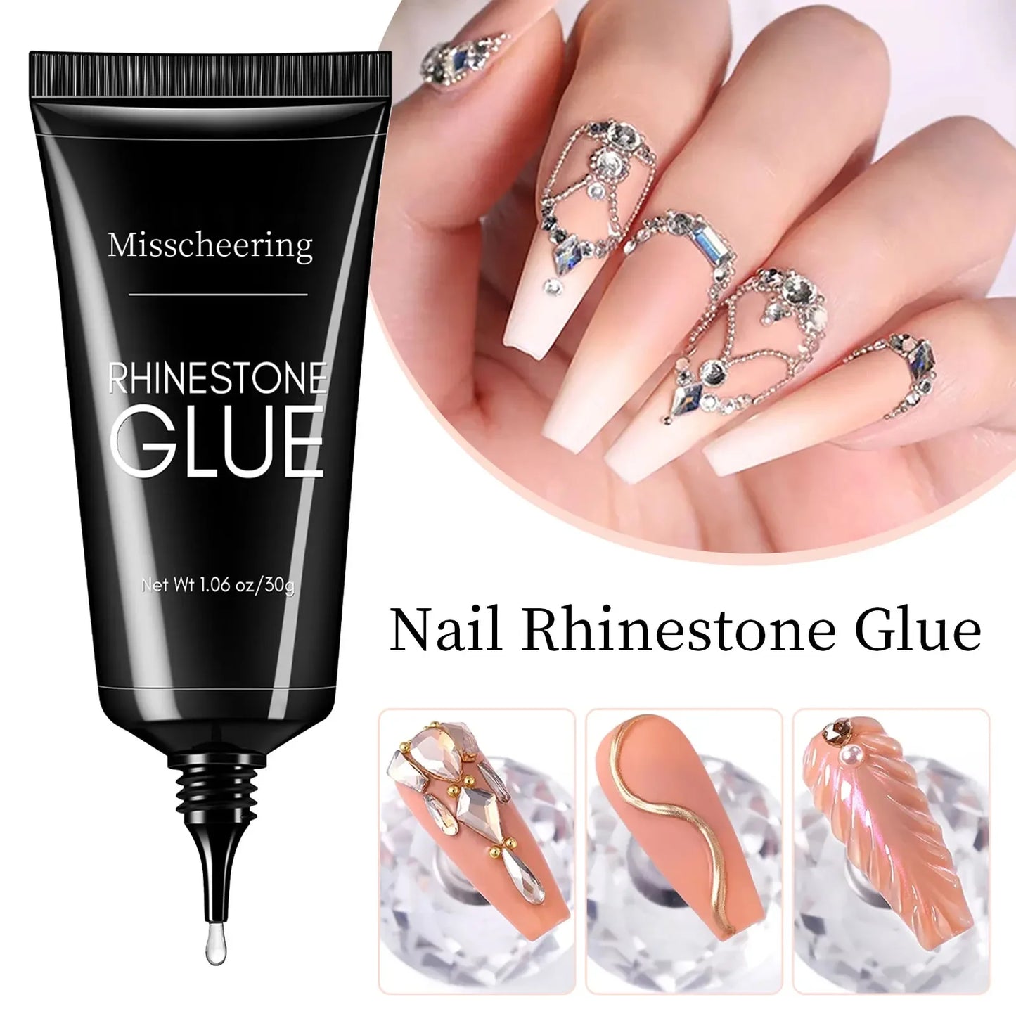 30g Nail Rhinestone Glue for Nails Super Strong