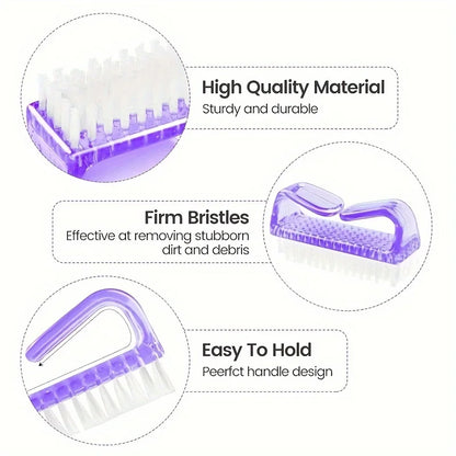 Plastic Nail Scrub Brush with Handle