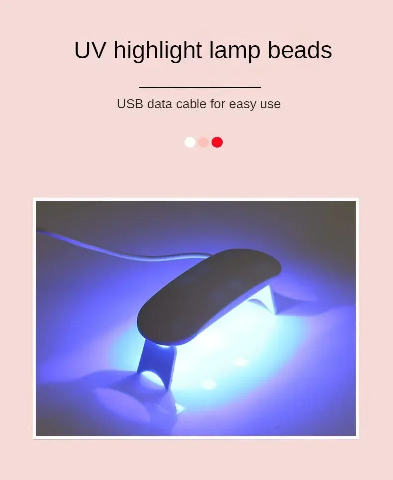 Portable 3W 3 LED Nail Dryer Lamp UV LED Nail Light