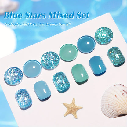 MORDDA 6pcs 6ml High Gloss Gel Nail Polish