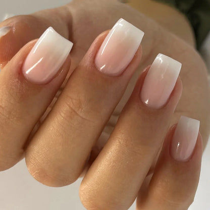 Glossy Press on French Nail Tips