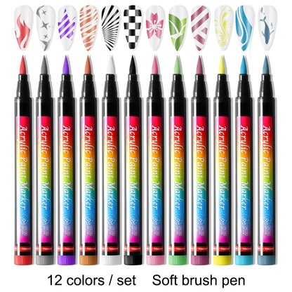 1 Set Nail Art Drawing Pen DIY 3D Abstract Line for Nail Art