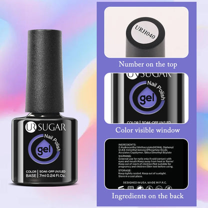 UR SUGAR 7ml Glass Bottle Color Gel Nail Polish Semi-permanent