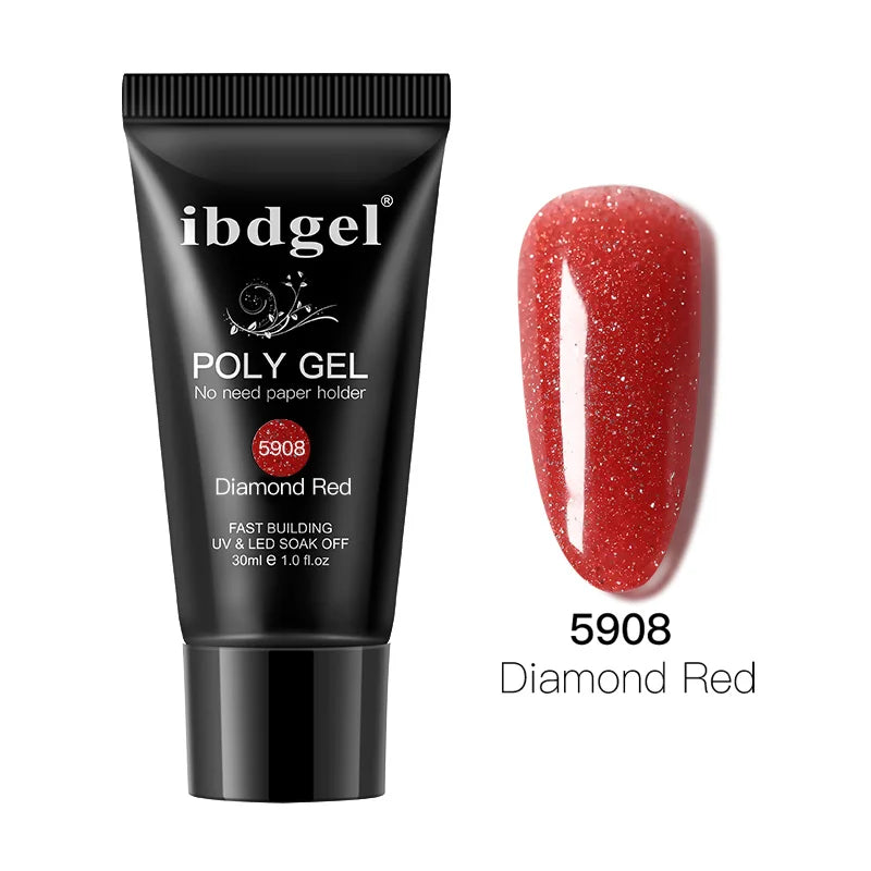 PoliGel 30ml  UV Gel Nail Polish LED 12 Colors