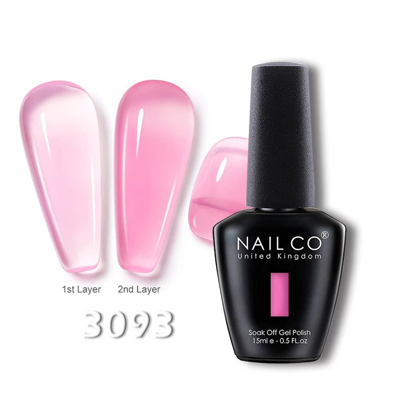 NAILCO 15ml Translucent Gel Nail Polish Semi-permanent Varnish