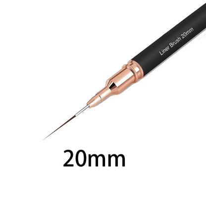 Silver Thin Nail Liner Brush 6/9/12/15/18mm