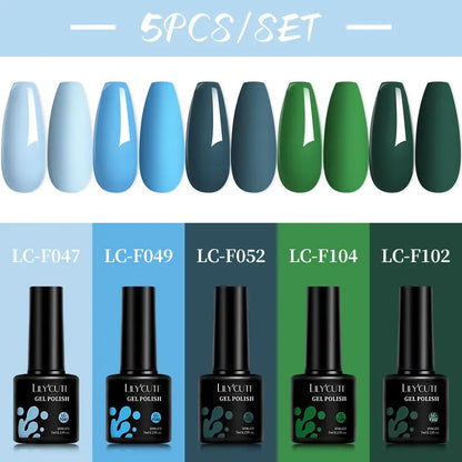 LILYCUTE 5pc/Set 7ML Semi Permanent UV Gel Polish Long Lasting Design