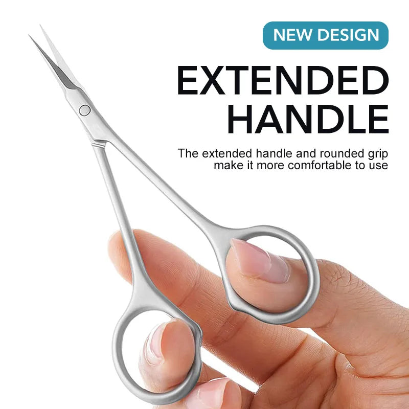 Stainless Steel Cuticle Manicure Curved Tip Scissor