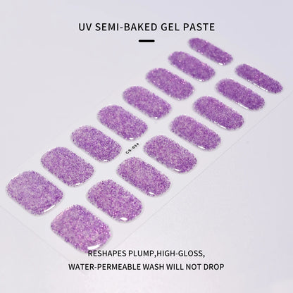 Transparent Semi Cured Gel Nail Strips Clear Nail Strengthening