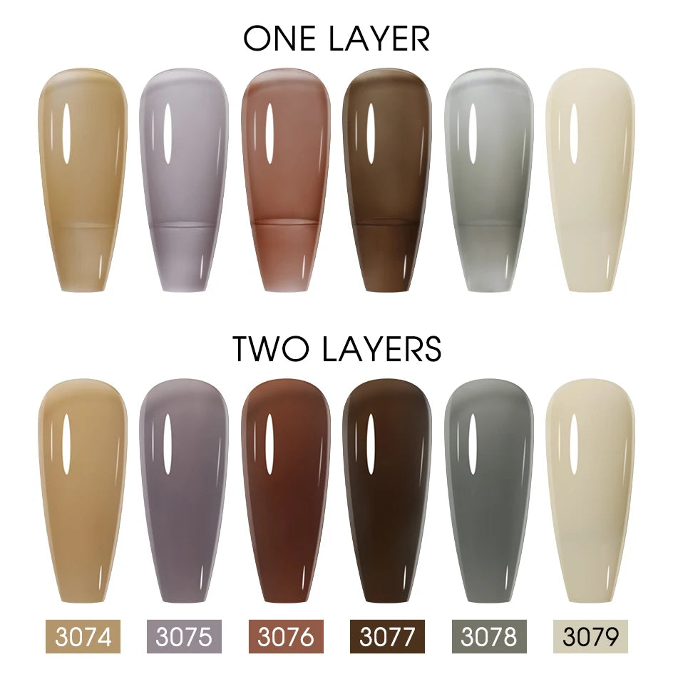 NAILCO 15ml Translucent Gel Nail Polish Semi-permanent Varnish