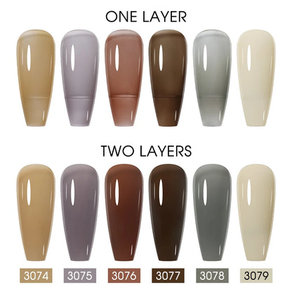NAILCO 15ml Translucent Gel Nail Polish Semi-permanent Varnish