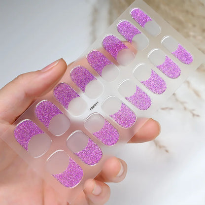 Transparent Semi Cured Gel Nail Strips Clear Nail Strengthening