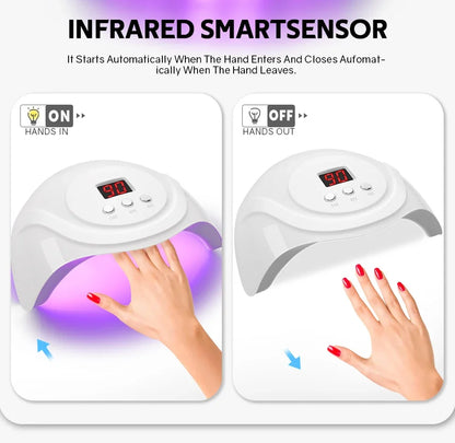 72 W LED Nail Drying Lamp for Curing Gel Nail Polish