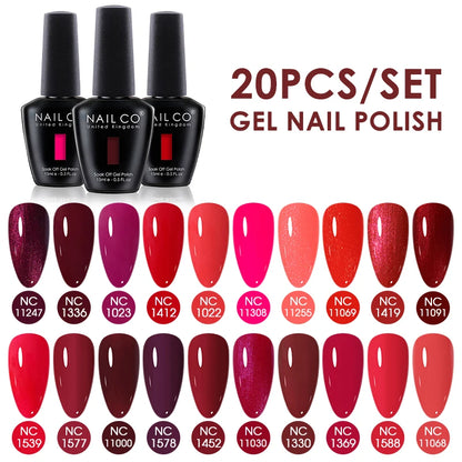 NAILCO 15ml 20/30pcs Gel Nail Polish Set