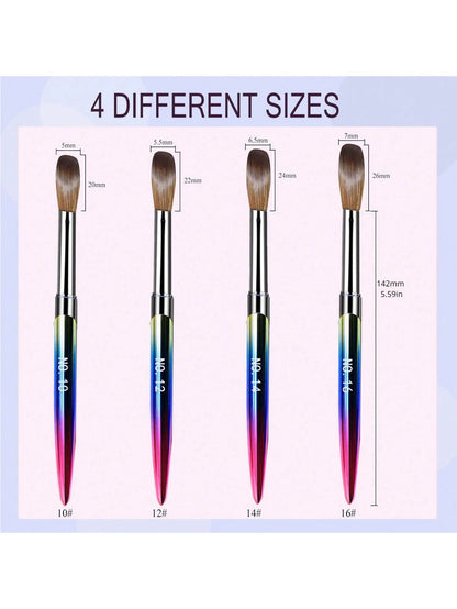 4Pcs Professional Acrylic Nail Brush Set