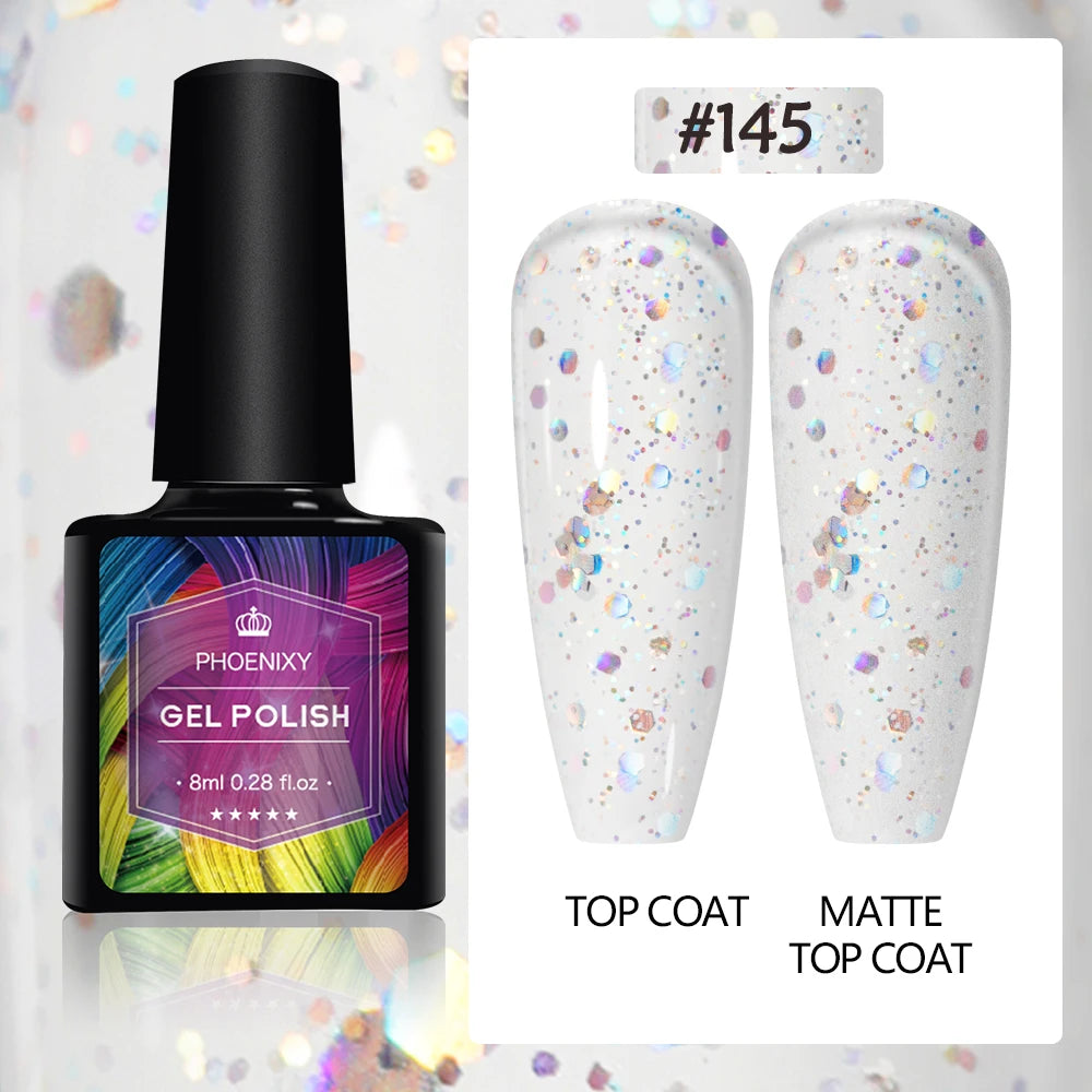 UV LED Gel Nail Polish 75 Colors Glitter 7ml