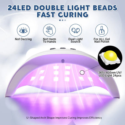 72 W LED Nail Drying Lamp for Curing Gel Nail Polish