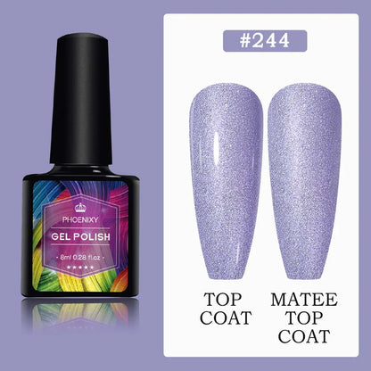 UV LED Gel Nail Polish 70 Colors Glitter 7ml