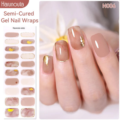 1 Sheet White French Semi-Cured Gel Nail Strips