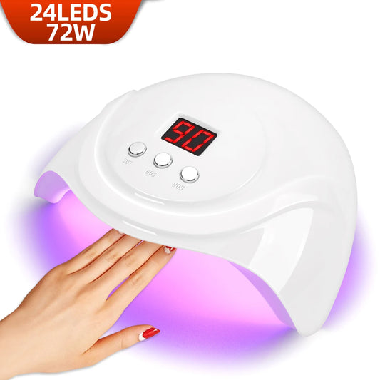 72 W LED Nail Drying Lamp for Curing Gel Nail Polish