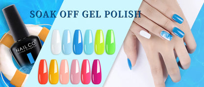 NAILCO 15ml Translucent Gel Nail Polish Semi-permanent Varnish