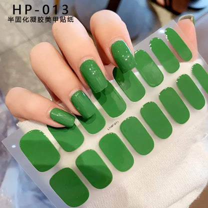 Transparent Semi Cured Gel Nail Strips Clear Nail Strengthening