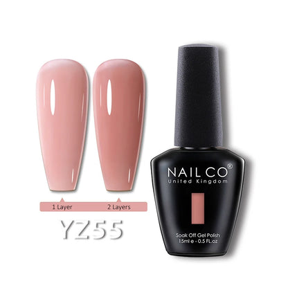 NAILCO 15ml Translucent Gel Nail Polish Semi-permanent Varnish
