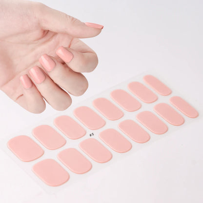 16 Tips/pcs Semi Cured Gel Nail Strips