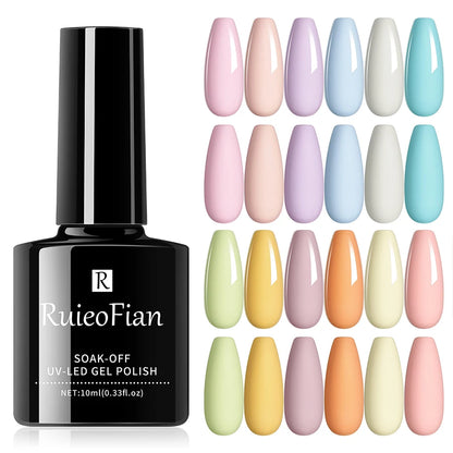 XEIJAYI 12pcs Macaron Gel Nail Polish