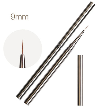 Silver Thin Nail Liner Brush 6/9/12/15/18mm