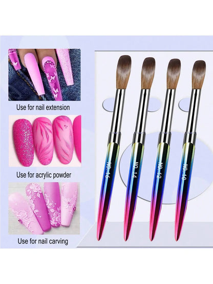 4Pcs Professional Acrylic Nail Brush Set