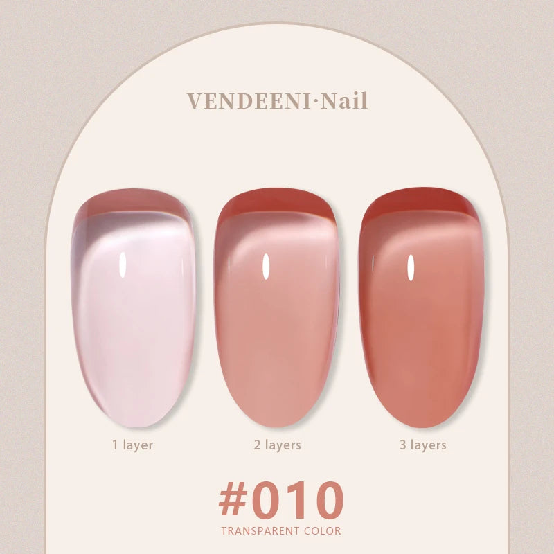 Vendeeni 24 Colors Jelly Transparent Gel Nail Polish 15ml