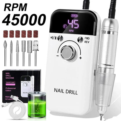 45000 RPM Portable Electric Nail Drill