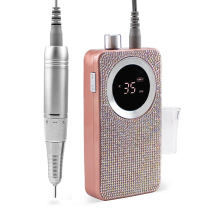 Rhinestone Nail Drill Cordless Rechargeable 35000 RPM